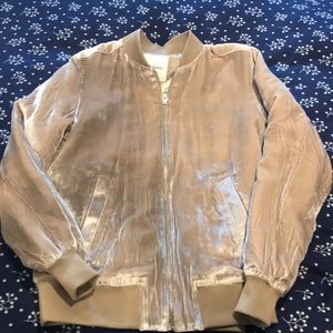 Madewell velvet bomber jacket